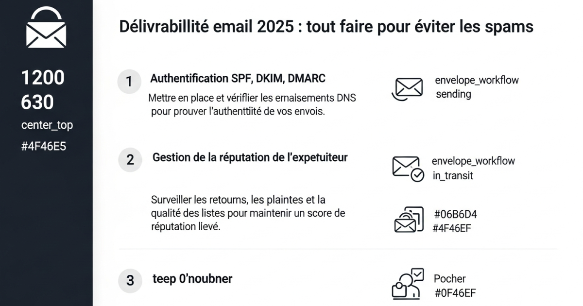 Délivrabilité email 2025 : tout faire pour éviter les spams