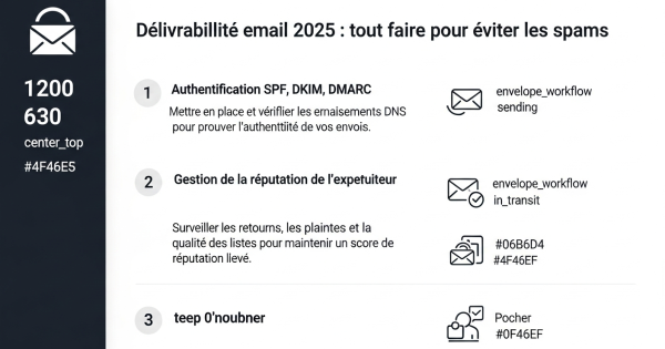Délivrabilité email 2025 : tout faire pour éviter les spams