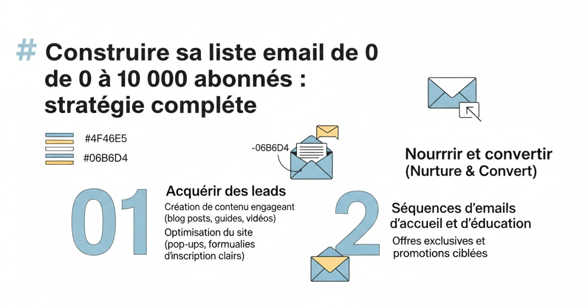 Construire sa liste email de 0 à 10 000 abonnés : stratégie complète