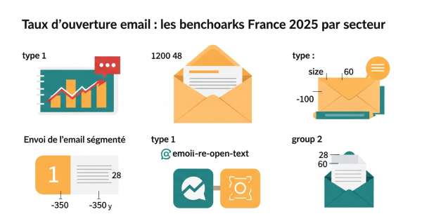 Taux d'ouverture email : les benchmarks France 2025 par secteur